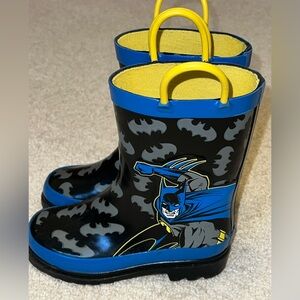Rain Boots, “Batman” Size 9 Great Condition